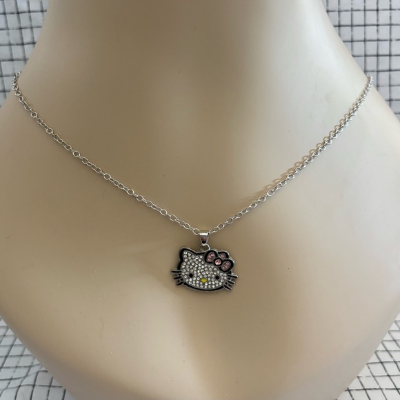 Hello Kitty Silver Rhinestone Pendant Necklace - Picture 4 of 5